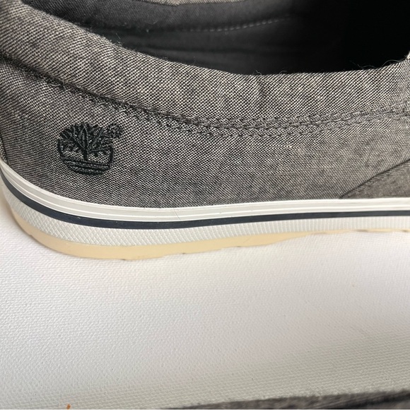 Timberland Earthkeepers Mens Shoes Gray Canvas Comfort Slip On Loafers Size 10.5 main image 4